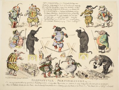 Performance elefantine da George Cruikshank